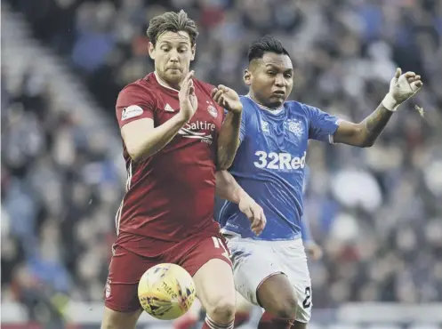  ??  ?? 0 Aberdeen defender Ash Taylor says he’ll need to be ‘ switched on’ at Ibrox tomorrow to keep tabs on Rangers striker Alfredo Morelos