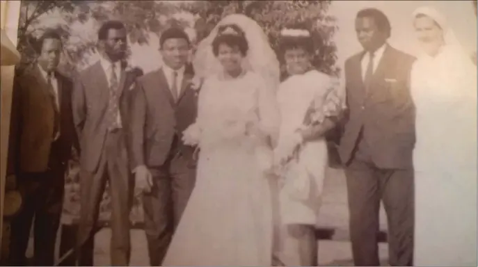  ??  ?? Ekop during his wedding with his wife, Martina in 1969