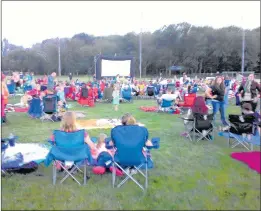  ?? MOKENA PARK DISTRICT ?? Activities such as outdoor movies are offered by various park districts, but officials are waiting for guidelines on what might be offered this summer.