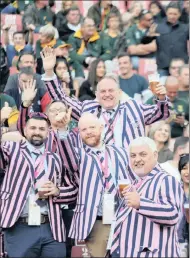  ?? PICTURE: ITUMELENG ENGLISH/AFRICAN NEWS AGENCY (ANA) ?? TOGETHERNE­SS: A host of rugby fans in their colourful best during the Test match.