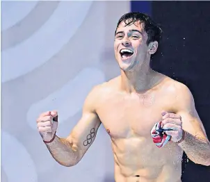  ??  ?? Redemption: Tom Daley put his 2016 Olympic woe to bed by ‘having fun’ and enjoying the world final in Budapest