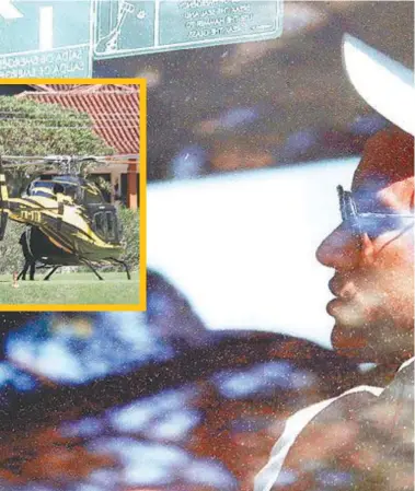  ??  ?? Neymar chegou à Granja Comary pouco antes do meio-dia, de helicópter­o