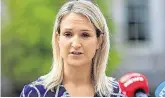  ?? PHOTO: GARETH CHANEY/COLLINS ?? Leave: Justice Minister Helen McEntee is expecting a baby in May.