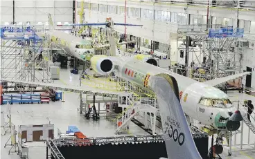  ?? NATHAN DENETTE / THE CANADIAN PRESS ?? Bombardier, “is, indeed, largely the creature of a subsidy, as for that matter is much of the Canadian aerospace sector,” writes columnist Andrew Coyne.