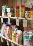  ?? MEDIANEWS GROUP FILE PHOTO ?? A variety of plant-based food products are displayed on a shelf at the Firefly Café Outpost, an allvegan grocery store in Boyertown.