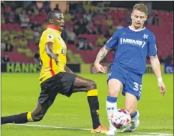  ?? Picture: Barry Goodwin ?? Gills’ Mark Byrne in action at Watford