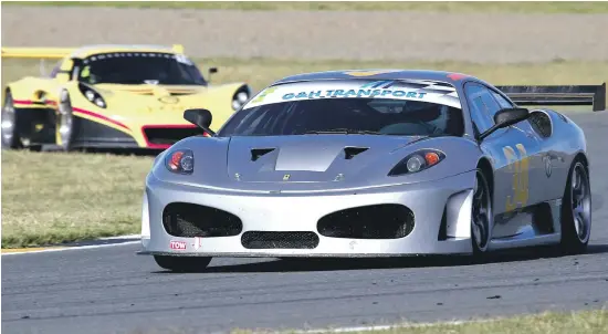  ?? Picture: Paul Bedford ?? EXOTIC. Jonathan du Toit ( TAR Ferrari 430) and Dawie Joubert (Lotus Exige Honda) fight for victory during Saturday’s final G&H Transport Supercar race at Phakisa.