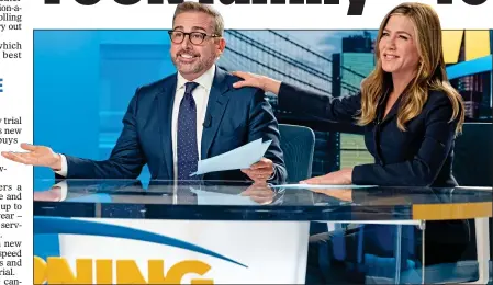  ??  ?? APPEAL: Apple TV is hoping to win new viewers with The Morning Show, starring Steve Carell and Jennifer Aniston