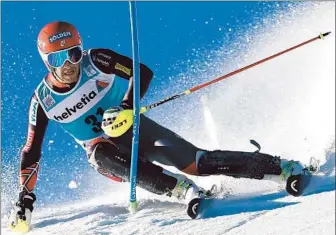  ?? Peter Klaunzer European Pressphoto Agency ?? 6 DAYS TO WINTER GAMES
HEADING INTO his fifth Olympics, Bode Miller is considered a medal contender in super combined, super-G and downhill, in which he won gold, silver and bronze, respective­ly, at Vancouver in 2010.