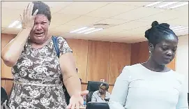  ?? (Pics: Kwanele Dlamini) ?? Rosemary Kenny (L), who was in tears, said her teenage child was frustrated and she was afraid of what he might do. The widow of the child’s supposed father is demanding proof that he is his child.