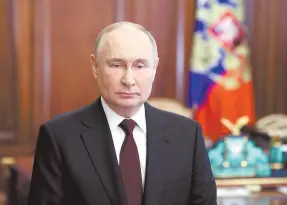  ?? ?? l El presidente de Rusia, Vladimir Putin, busca un quinto mandato.