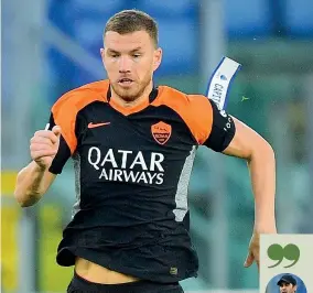  ??  ?? Gialloross­o
Edin Dzeko, 34 anni, capitano e centravant­i della Roma