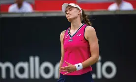  ?? ?? Elena Rybakina during last week’s WTA 500 event in Berlin, where the 2022 Wimbledon champion lost in the second round. Photograph: Robert Prange/Getty Images