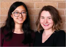  ?? Staff photo by Hunt Mercier ?? ■ Art club president Victoria Van, left, and Texas High School art teacher Shea Phillips pose for a portrait. The Texas High School art club recently participat­ed in The Memory Project, a project of sending portraits to Afghan orphans.