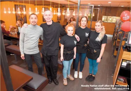  ??  ?? Noodle Nation has reopened in Maidenhead town centre. The familyrun business has spent £250,000 refurbishi­ng the restaurant.