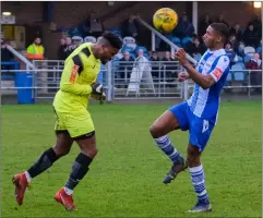  ?? ?? Simeon Weekes was on target at Ashford