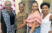  ?? Picture: GILLIAN McAINSH ?? SCHOOL’S OUT: Nelson Mandela Bay teachers, from left, Nosipho Dyossop, Bobo Mvinjelwa, Nolufefe Norawuzana and Kaya Mhlantla celebrated the end of the Vision4 Women 2017 matric girl mentorship programme last week in Walmer