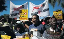  ?? Picture: ALON SKUY ?? PUSH BACK: In a bid to combat the violence stoked by a fear of foreigners, a ‘Solidarity March Against Xenophobia’ was held in Johannesbu­rg this week — but new research into social media shows South Africans are getting more xenophobic