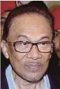  ??  ?? Datuk Seri Anwar Ibrahim