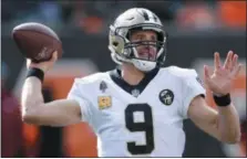  ?? GARY LANDERS – THE ASSOCIATED PRESS ?? With Saints quarterbac­k Drew Brees having a marvelous season, the Eagles will be hard pressed to start fast Sunday in New Orleans.