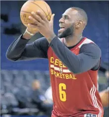  ?? THE SCHEDULE Thursday: Sunday: Wed.: June 9: x-June 12: x-June 15: x-June 18: (Best-of-7; x-if necessary) Edge: MARCIO JOSE SANCHEZ/AP PHOTOS ?? Stephen Curry and the Warriors will battle LeBron James and the Cavs in a third straight NBA Finals. The Cavs won last year and the Warriors in 2015.