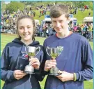  ?? 26_t36argyll2­3 ?? End of season athletics youth champions Eilidh Shearer, 14, from Oban high school and Paddy Dunn, 15, also Oban high school