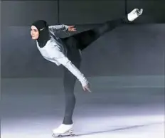  ?? Nike ?? Emirati figure skater Zahra Lari wears the Nike Pro Hijab in an advertisem­ent.