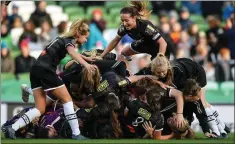  ??  ?? Wexford Youths celebrate after Sunday’s FAI Cup final victory.