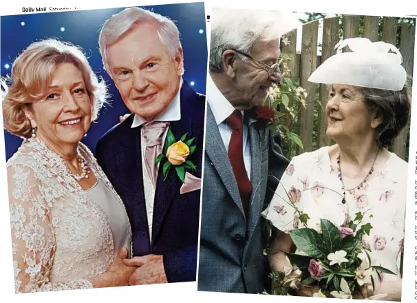  ??  ?? Besotted: Dorothy and Alec on their wedding day (right), and Derek Jacobi and Anne Reid in Last Tango In Halifax