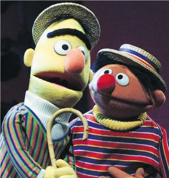  ?? BETH A. KEISER / THE ASSOCIATED PRESS FILES ?? Sesame Workshop has publicly denied that Bert and Ernie have any attraction toward one another.