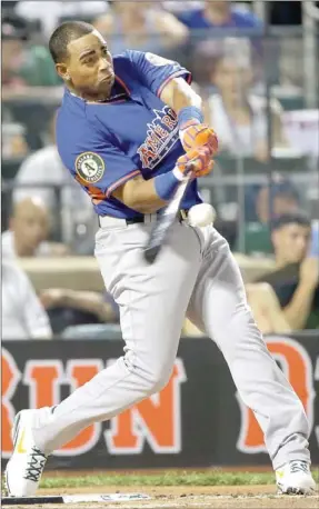  ?? Matt Slocum / The Associated Press ?? Oakland’s Yoenis Cespedes hits his fourth home run Monday during the first round of the MLB All-Star Home Run Derby in New York.