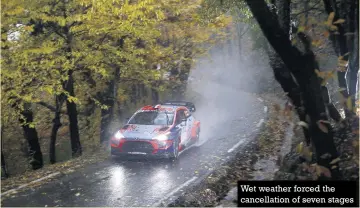  ??  ?? Wet weather forced the cancellati­on of seven stages