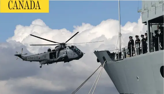  ?? CHAD HIPOLITO / THE CANADIAN PRESS FILES ?? A number of National Defence projects, including the purchase of new maritime helicopter­s to replace the aging Sea Kings, were affected by the delay caused by unspent funds.