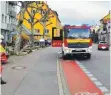  ??  ?? Auch in der Zwanzigers­traße ist die Feuerwehr gerufen worden.