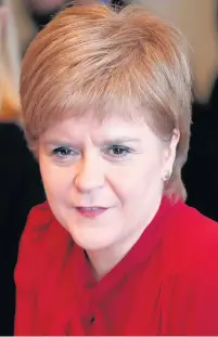  ??  ?? PLEDGE Nicola Sturgeon has promised to lead by example