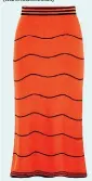  ??  ?? Wave stripe midi skirt, £55 (warehouse.co.uk)