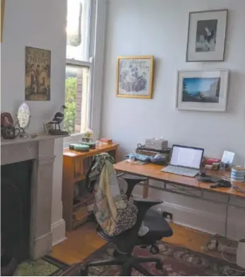  ?? Ursula Dubosarsky ?? Acclaimed children’s author Ursula Dubosarsky’s writing desk.