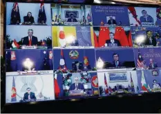  ?? REUTERS ?? Videokonfe­renz zum Abschluss des Abkommens in Vietnam.