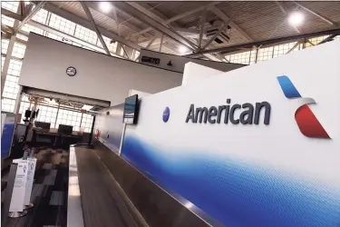  ?? Arnold Gold / Hearst Connecticu­t Media ?? The American Airlines check-in area in the terminal at Tweed New Haven Regional Airport on Monday.