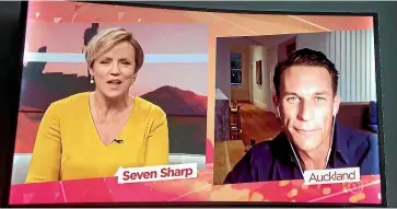  ??  ?? Right: Seven Sharp host Hilary Barry has remained in the studio while her co-host Jeremy Wells self-isolates at home.