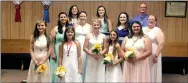  ?? Photo submitted ?? In early August, the Installati­on of Officers for Siloam Springs Assembly #11 of the Internatio­nal Order of the Rainbow for Girls (IORG) was held at the Siloam Springs Masonic Lodge. Pictured are, (from front left), Cheyenne Howell, Katlynn Ross,...