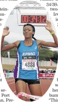  ?? / REG CALDECOTT ?? Kesa Molotsane wins the Spar Challenge in Cape Town yesterday.
