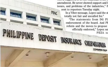  ??  ?? PDIC allocates the proceeds to a fund for creditors and uninsured depositors.