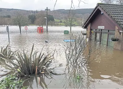  ?? Picture: PA. ?? Flooding in Aberfeldy caused by Storm Frank in December 2015.