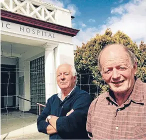  ??  ?? Russell Deakin, left, and brother Gary Deakin are the new owners of the former Waipukurau Hospital. ‘‘We were always hanging around the nurses’ home when we were young.’’