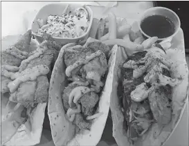  ?? RICK KOSTER ?? Seafood taco sampler at Thames Landing Oyster House