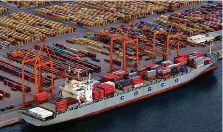  ?? EPA PIC ?? China has transforme­d Piraeus into the Mediterran­ean’s busiest port, investing nearly half a billion euros through the state-backed shipping conglomera­te, Cosco.