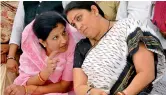  ??  ?? HRD Minister Smriti Irani at a public meeting in Amethi on Tuesday.
— PTI