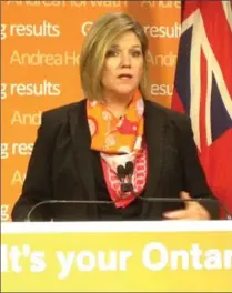  ?? RICHARD BRENNAN, TORONTO STAR ?? Andrea Horwath says she can’t support a budget that asks people to pay to use HOV lanes, among other issues they dislike about the Ontario budget.