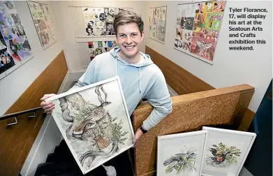  ??  ?? Tyler Florance, 17, will display his art at the Seatoun Arts and Crafts exhibition this weekend.